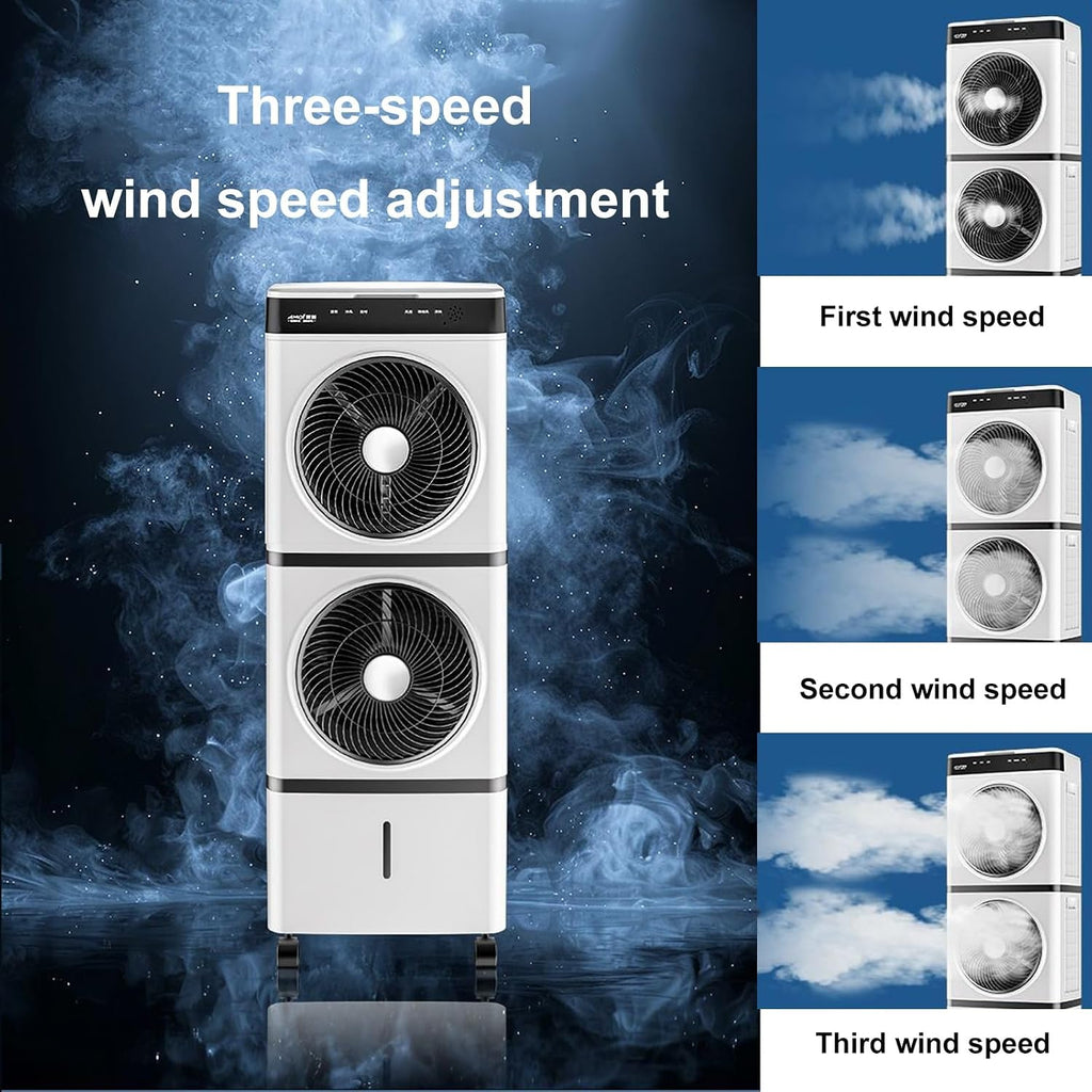  Refroidisseur D'air Par évaporation, Réservoir De 14 L, 3 Vitesses, Oscillation Automatique, Minuterie 12 H, Télécommande, Rafraîchisseur D'air Portable Pour La Maison