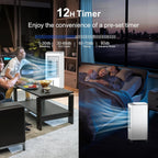GENERIC Climatiseur Portable 4 En 1 Avec Réservoir 7L, Refroidisseur évaporatif Et Appareil De Chauffage Pour Les Chambres.Fonctionnalités Télécommande, Ventilateur Oscillant, Mode Veille Silencieux Et Concep