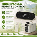  Compact 4700 BTU Portable AC, 450W Mobile Cooler Pour RVs & Tentes, Ventilateur Déshumidificateur 45dB Silencieux Avec Télécommande, Conception Auto-évaporatrice Pour Petits Espaces