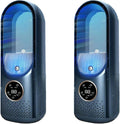  2X Refroidisseur D'air LED Affichage Climatisation Humidification Ventilateur ÉLectrique 6 Vitesses Minuterie Silencieuse Ventilateur Humidificateur Ventilateur Bleu
