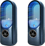  2X Refroidisseur D'air LED Affichage Climatisation Humidification Ventilateur ÉLectrique 6 Vitesses Minuterie Silencieuse Ventilateur Humidificateur Ventilateur Bleu