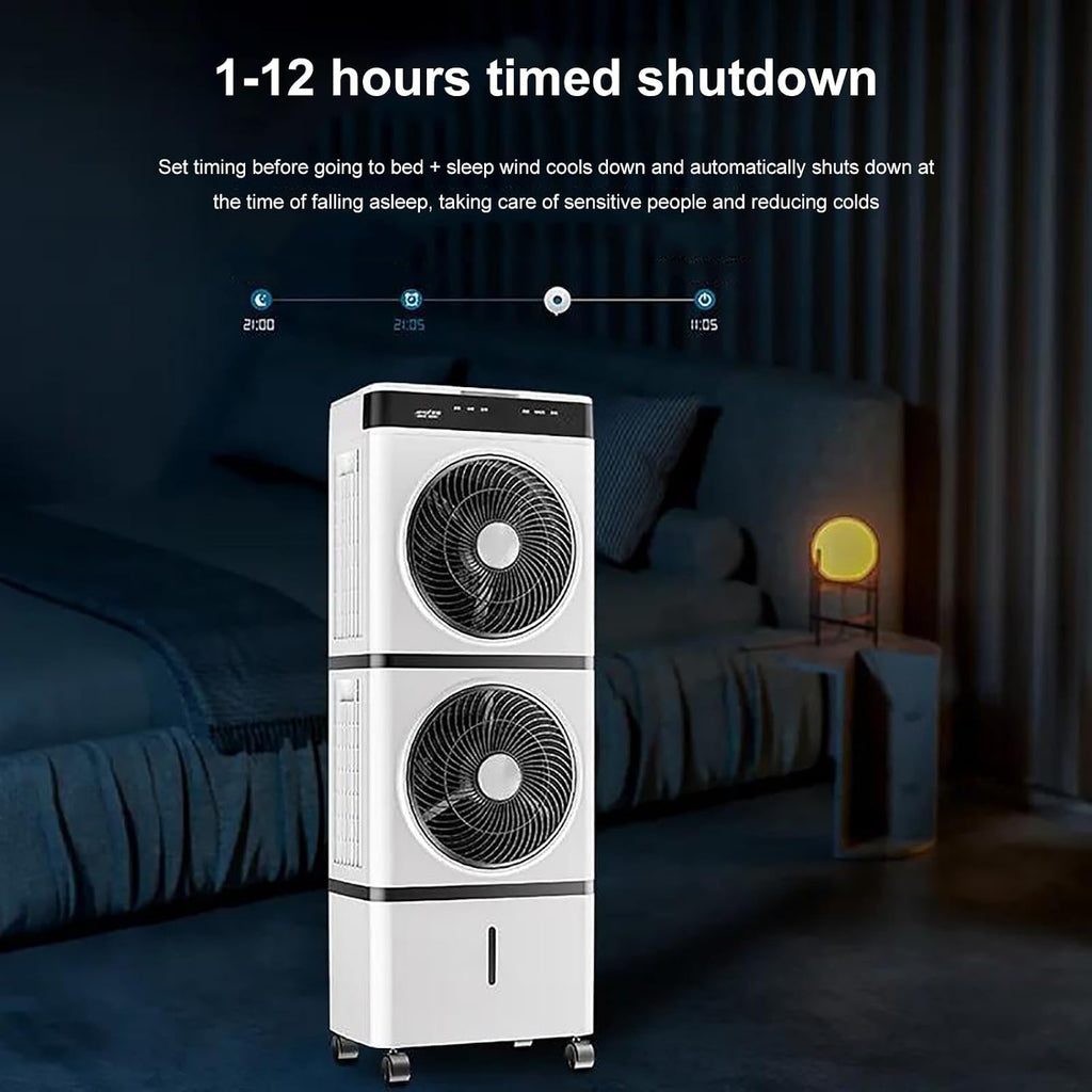  Refroidisseur D'air Par évaporation, Réservoir De 14 L, 3 Vitesses, Oscillation Automatique, Minuterie 12 H, Télécommande, Rafraîchisseur D'air Portable Pour La Maison