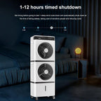  Refroidisseur D'air Par évaporation, Réservoir De 14 L, 3 Vitesses, Oscillation Automatique, Minuterie 12 H, Télécommande, Rafraîchisseur D'air Portable Pour La Maison