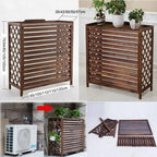 Housse De Protection En Bois Massif Pour Climatiseur D'extérieur Et Support De Fleurs Pour Balcon - Résistant Aux Intempéries Et à La Corrosion - 85 X 35 X 75 Cm