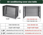  Housse De Protection Pour Climatiseur Extérieur, Résistante Aux Intempéries, Antivol, écran De Confidentialité, Protection Durable Pour Unités De Climatisation Séparées,