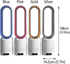 GENERIC Ventilateur Tour 3 En 1, Ventilateur De Refroidissement Sans Pales De 58,4 Cm Avec Télécommande, Ventilateur De Bureau Oscillant à 90°, Minuterie 2H, Circulation D'air Silencieuse Pour Chambre à