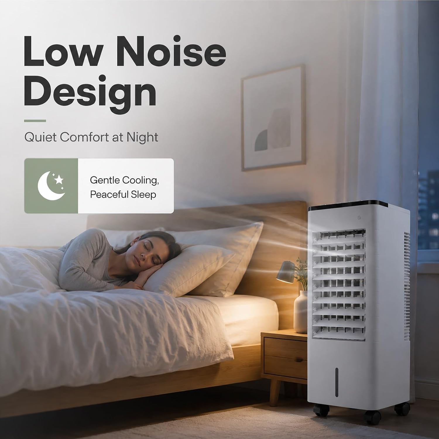  Rafraîchisseur D'air Par évaporation Mobile Avec 3 Modes De Refroidissement Réglables, Rafraîchisseur D'air Par évaporation Portable Avec Réservoir à Remplissage Par Le Haut