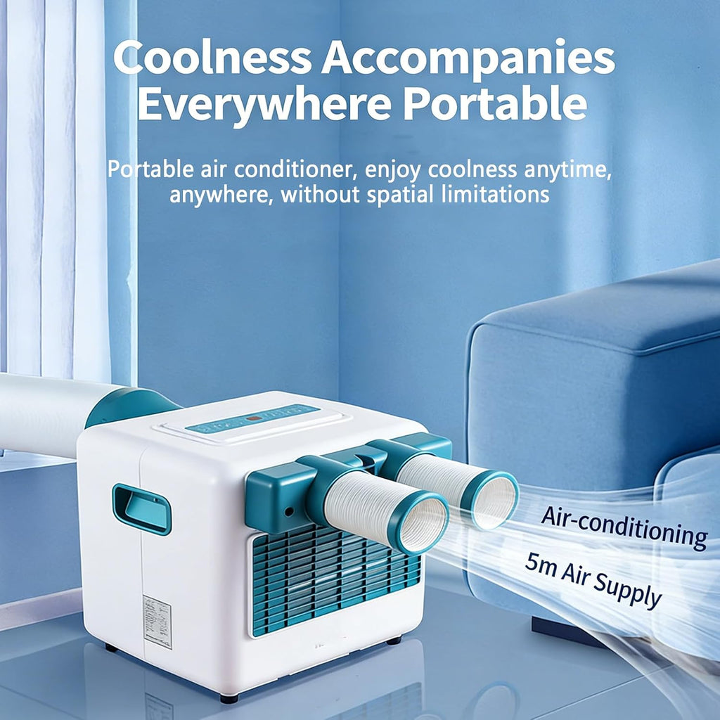 GENERIC Portable AC Unit 4-en-1 Ventilateur De Déshumidificateur De Refroidissement Avec Télécommande, Minuterie 24H, Fonctionnement Silencieux Pour Le Bureau De Chambre à Coucher, Conception Compacte Efficac