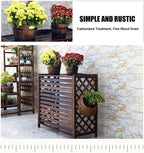 GENERIC Support De Fleurs De Balcon - Grille De Protection En Bois Pour Climatiseurs - Pompe à Chaleur - Clôture D'intimité Pour Climatiseurs