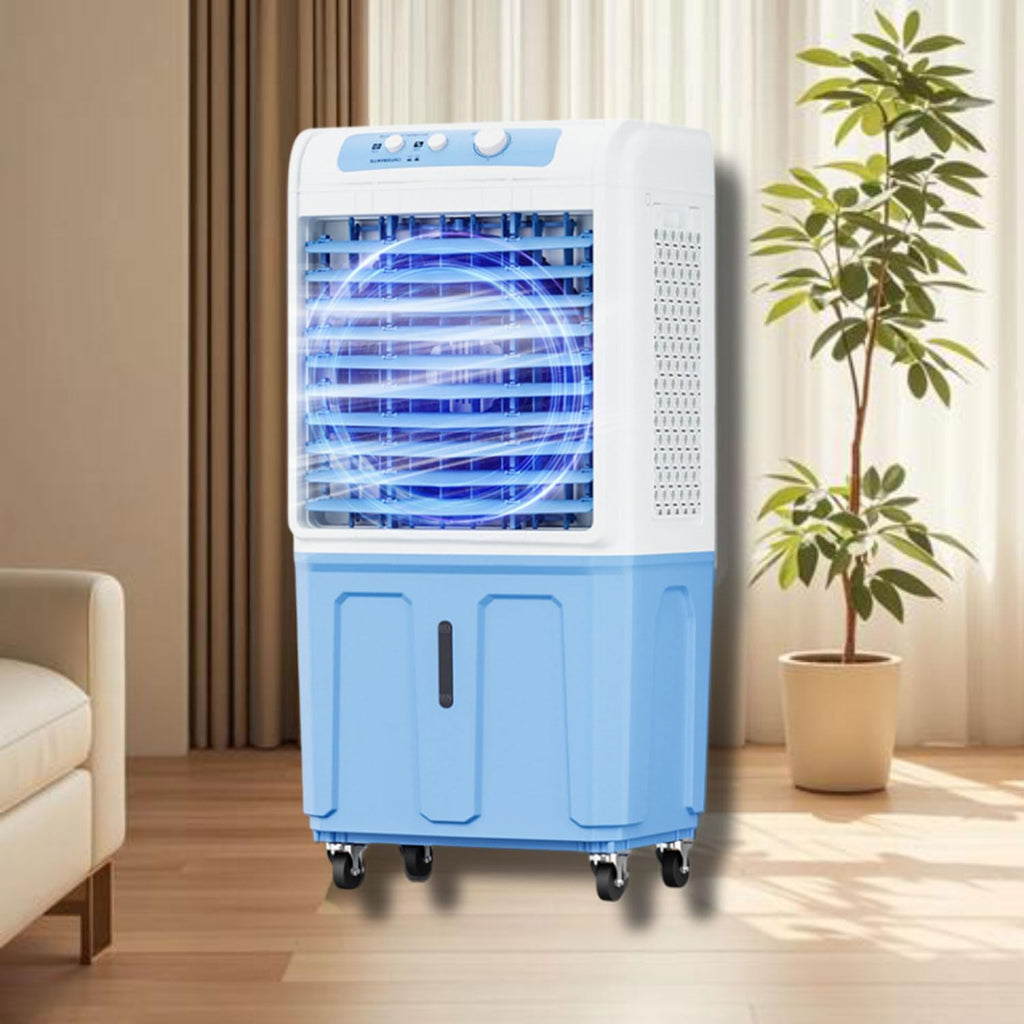 GENERIC Climatiseur évaporatif Portable, 3 Vitesses, Oscillation à 120°, Grand Réservoir D'eau, Télécommande, Ventilateur De Refroidissement à Faible Bruit Pour Intérieur/extérieur