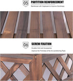 GENERIC Grille De Protection En Bois Massif Pour Climatiseur - 100 X 43 X 94 Cm