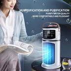  Ventilateur D'unité AC Portable – Souffleur D'air Personnel Par évaporation De 25 Cm, Unité De Bureau De Refroidissement Silencieuse | Ventilateur Compact Pour Chambre à Coucher, Voiture, Tente De Cam