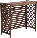  Clôture Extérieure En Bois Massif Pour Climatiseur - Séparateur D'espace - Grille De Protection Pour Unités AC Et Pompes à Chaleur - Élégant Et Polyvalent.