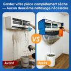  Kit Entretien Climatisation, Kit De Nettoyage Climatisation Split Pour Climatiseur, Bache Nettoyage Clim Avec Parois Latérales Renforcées (Bleu Et Blanc Transparent, Type A)
