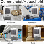 GENERIC Refroidisseur Par évaporation Portable, Ventilateur Oscillant 120°, 3 Vitesses, Grand Réservoir D'eau, Blocs De Glace Inclus Pour La Maison, La Terrasse, Le Garage, Le Refroidissement Extérieur