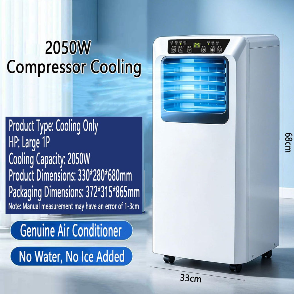  Unité De Climatisation Portable Intelligente, 8000 BTU Refroidissement Silencieux Et Déshumidificateur Pour Les Chambres De 300 Pieds Carrés, Télécommande Avec Minuterie 24h, Roues à Mouvement Facile,