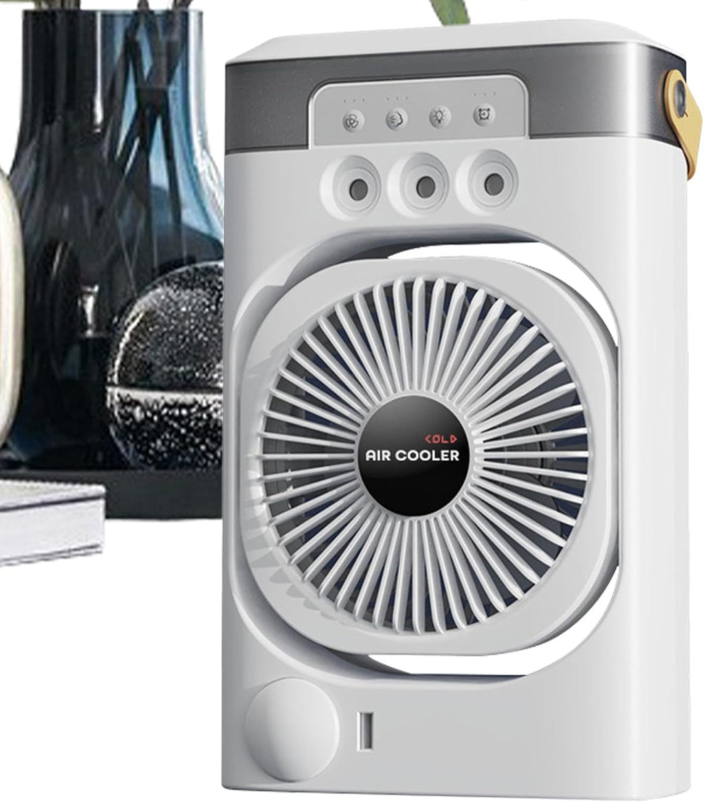  Climatiseur Personnel - Climatiseur De Ventilateur Plus Frais Bas Bruit - Humidificateur De Bureau D'inclinaison à 120 Degrés Avec 3 Modes De Brouillard Pour Chambre, Salon