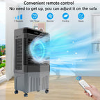 GENERIC Refroidisseur D'air évaporatif Portable Avec Télécommande, 3 Vitesses Et Modes, 12H Minuterie, 4 Packs De Glace, Oscillation à 120 °, Ventilateur De Refroidissement Silencieux Pour Le Garage De Maison