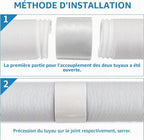  Adaptateur De Tuyau D'échappement Climatiseur Ø130mm,Climatiseur Adaptateur De Tuyau De Fenêtre,Pour Climatisation,Déshumidificateur,Sèche Linge
