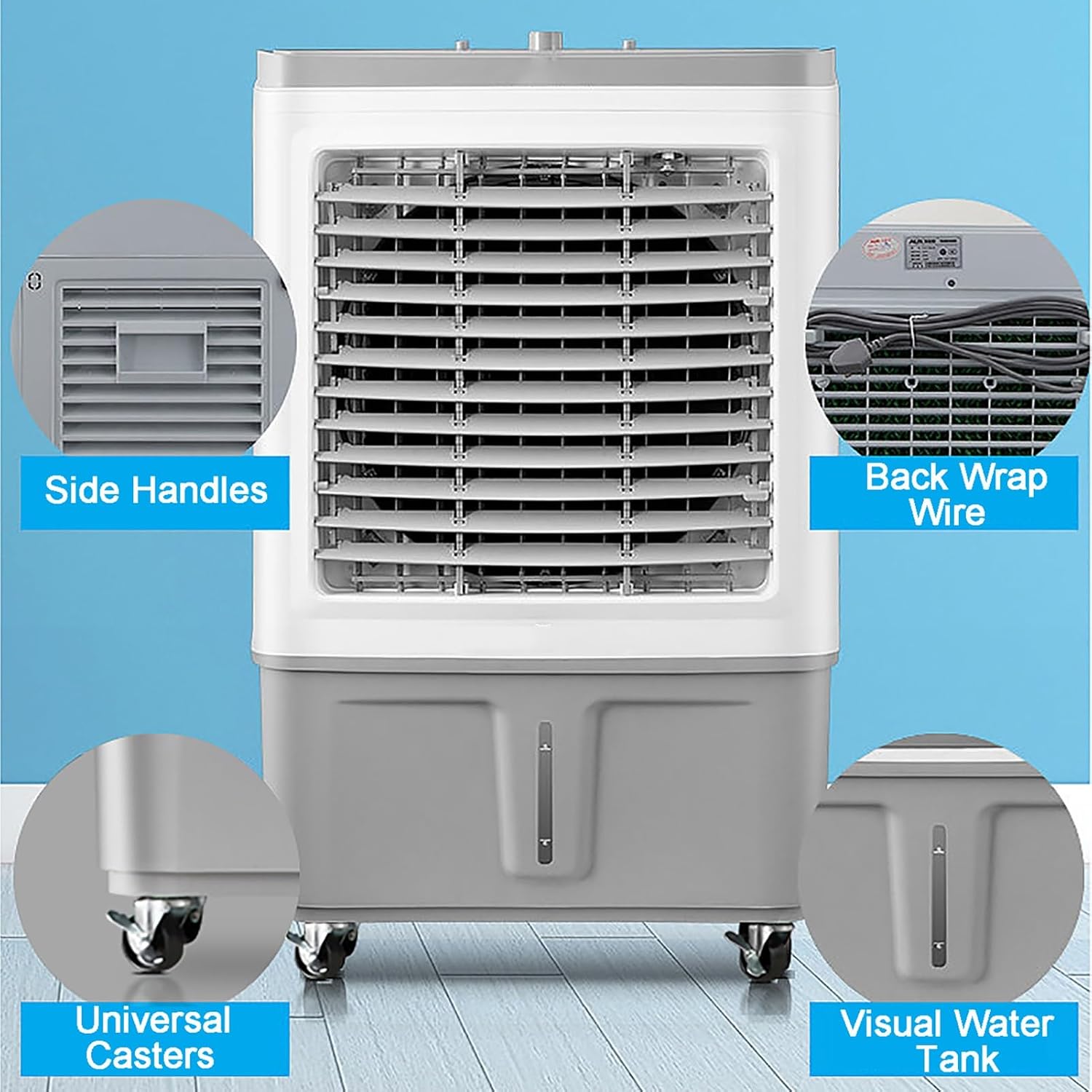  Refroidisseur D'air Portable Par évaporation Pour Chambre, Bureau Et Maison - Solution De Refroidissement écoénergétique Avec Compartiment à Glace