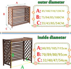 GENERIC Housse De Protection Pour Climatiseur D'extérieur – Bois Massif Robuste Anti-corrosion Design élégant Pour Cacher Les Unités De Climatisation Et Le Stockage Des Plantes – Protection Résistante Aux