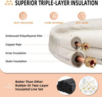  Tuyau De Cuivre Tube En Cuivre Pour Climatiseur 1/4 & 3/8 Pièce De Climatisation Split 20M Avec Un Bobine Isolante HVAC