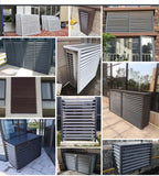  Housse De Protection En Alliage D'aluminium Pour Climatiseur – Clôture Extérieure Résistante Aux Intempéries Pour Dissimuler Les Unités De Climatisation – Design Clima Blade Pour Une Protection Et Une