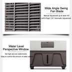  Industrial Evaporative Air Cooler With 120° Oscillation, 50L Water Tank, 3 Speeds & 6 Ice Packs For Large Rooms, Patios, Garages