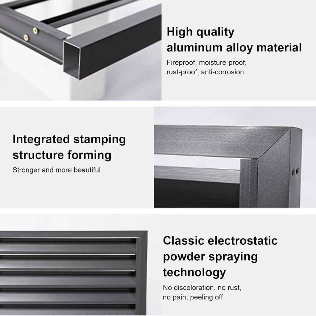  Housse De Pompe à Chaleur En Aluminium Pour Climatiseurs Extérieurs – Bouclier De Protection Résistant Aux Intempéries Pour L'installation De La Climatisation Et Léger, Idéal Pour Un Usage Domestique