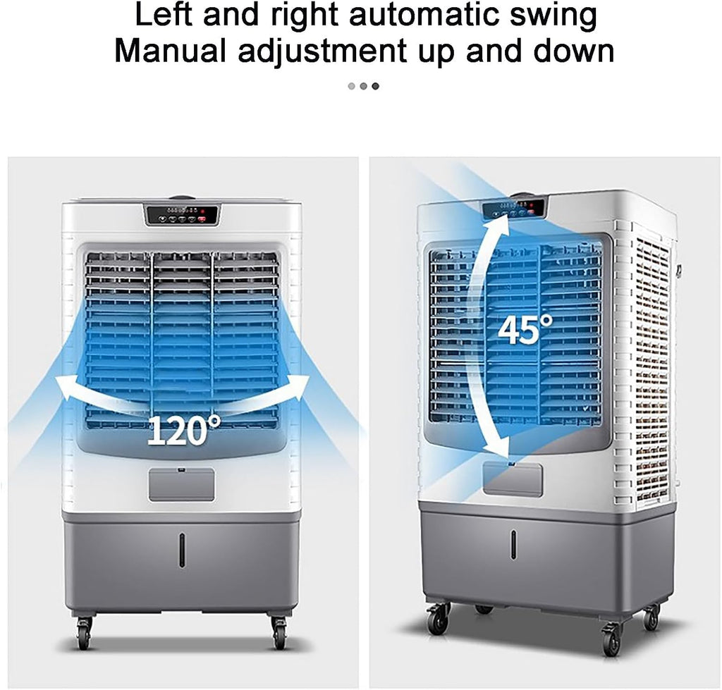 GENERIC Refroidisseur D'air évaporatif à 3 Vitesses, Ventilateur D'oscillation à 120 ° Avec Réservoir 55L, Unité De Refroidissement Portable Silencieuse Pour L'utilisation De Bureau à Domicile, énergétique Av