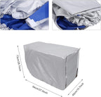  Couvercle De Climatiseur, 94 X 40 X 73cm Couvercle Polyester Argenté Universel Anti-Poussière Étanche Anti-Soleil Anti-Neige Pour Unité Extérieure (3 Tailles Disponibles)