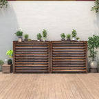  Housse De Protection En Bois Massif Pour Climatiseur D'extérieur Et Support De Fleurs Pour Balcon - Résistant Aux Intempéries Et à La Corrosion - 85 X 35 X 75 Cm