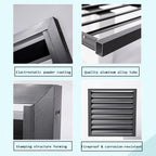 GENERIC Écran De Clôture Pour Climatiseur Extérieur - Volets En Alliage D'aluminium Et Support De Fleurs - Couvercle En Métal Anti-corrosion Pour Unité Extérieure - Support élégant Pour Plantes - Marron A