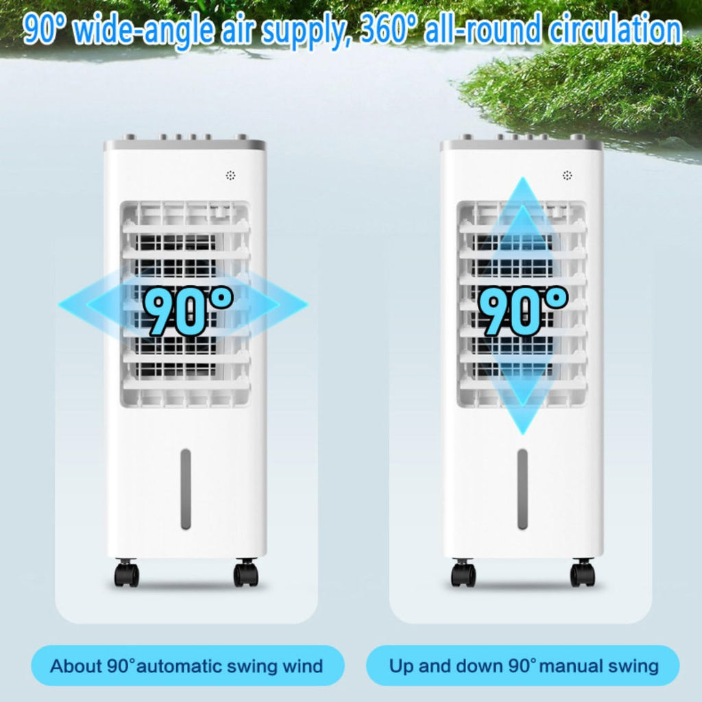 GENERIC Windowless Portable Air Conditioners 9L Evaporative Air Cooler LED Display Portable Cooling Fan Air Purifier 3 Speeds 90°Oscillating 8H Timer Cooling AC Unit Humidifier For Home Office Bedro
