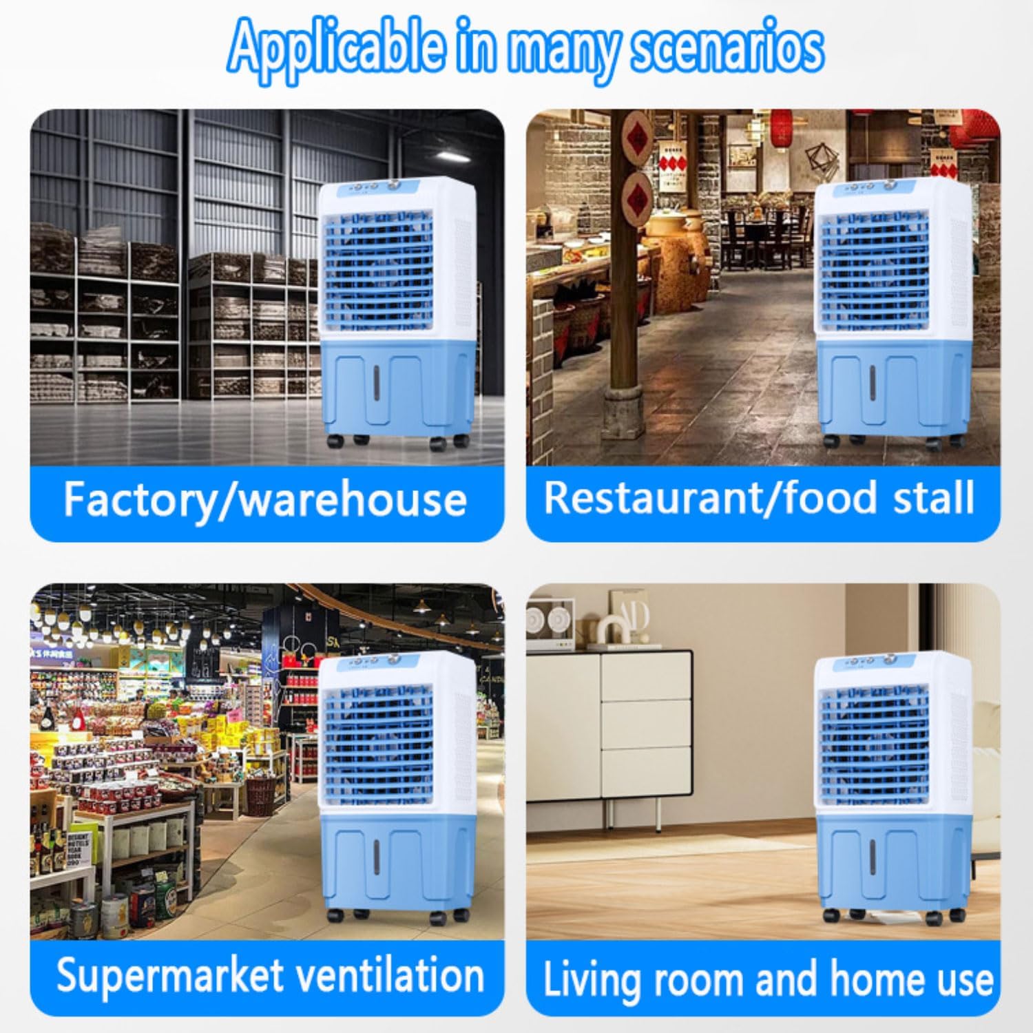  Climatiseur Portable Avec Grand Réservoir D'eau Pour Un Refroidissement 3D. Refroidisseur D'air évaporatif Portable 3-en-1 Avec écran Tactile LED, 3 Vitesses De Ventilati