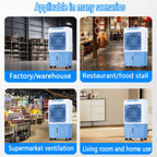 GENERIC Refroidisseur D'air Portable Avec Réservoir De 40L, Ventilateur D'évaporation à 3 Vitesses, Contrôle Tactile LED, Oscillation à 120 °, Fonctionnement Silencieux Pour Le Bureau à Domicile Et Les Grande