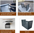 GENERIC Couvercles En Aluminium Pour Climatiseur, Couvercle De Condensateur Central AC, Pompe à Chaleur Et Protection De L'unité AC, Résistant Aux Intempéries, Design Robuste Pour Une Performance Optimale