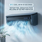 GENERIC Mini Refroidisseur D'air Mural (avec Télécommande), Batterie Intégrée De 6000mAh, Ventilateur Portable Et Silencieux; Adapté Pour Les Chambres, Les Dortoirs Et Les Bureaux.Installation Adhésive Sans P