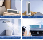  Climatiseur Portable, Conception Sans Lame, Télécommande Sans Fil, 3 Vitesses, Fonctionnement Silencieux, Support Mural, Sortie D'air Long, Chambres à Coucher Cool, Bureaux, Pas De Fenêtre Nécessaire