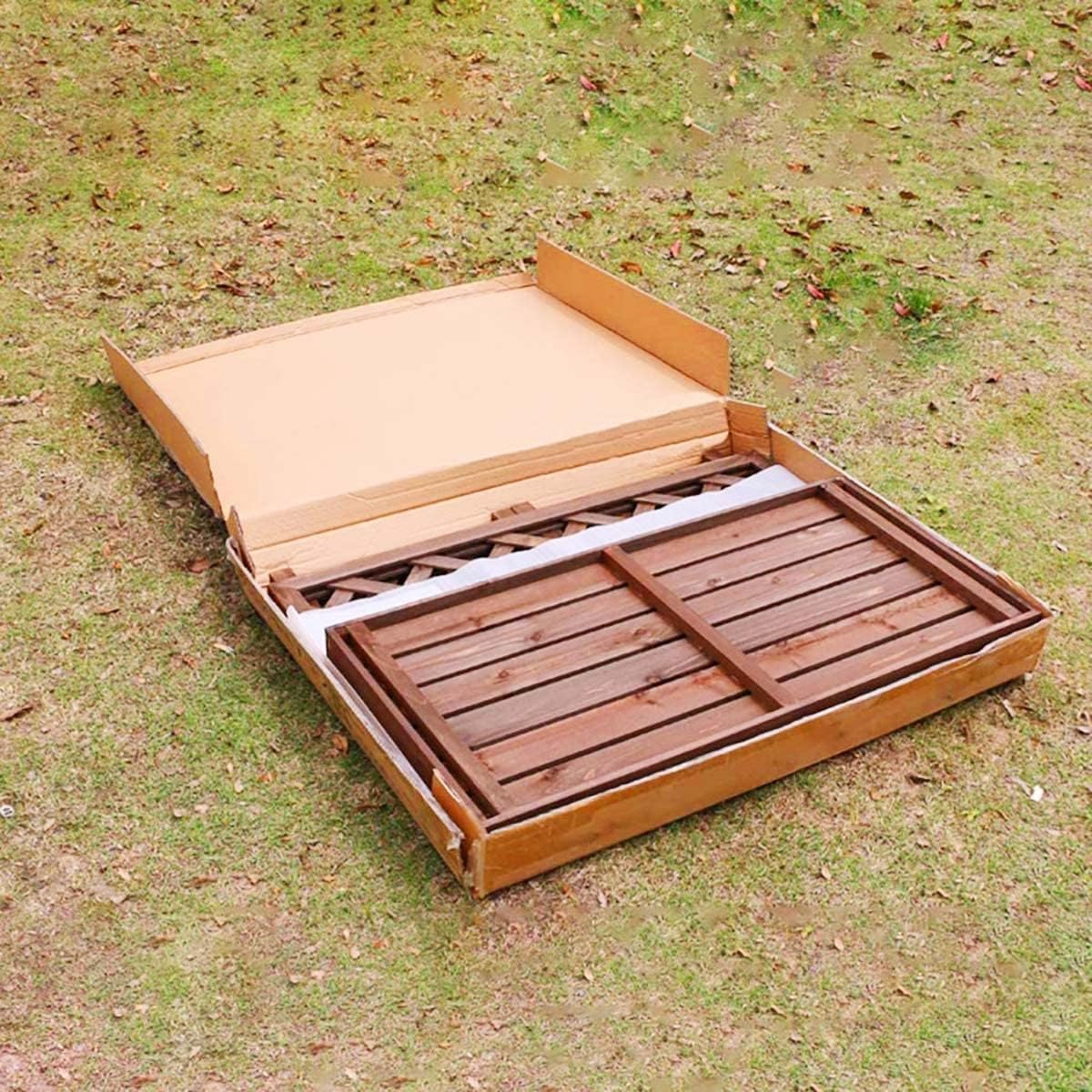  Housse En Bois Massif Pour Climatiseur Avec Support De Fleurs Et Poubelle, Garde-corps En Bois Et Grille De Protection Contre La Chaleur MP, Cadre De Volet Inclus (110 X 50 X 85 Cm)