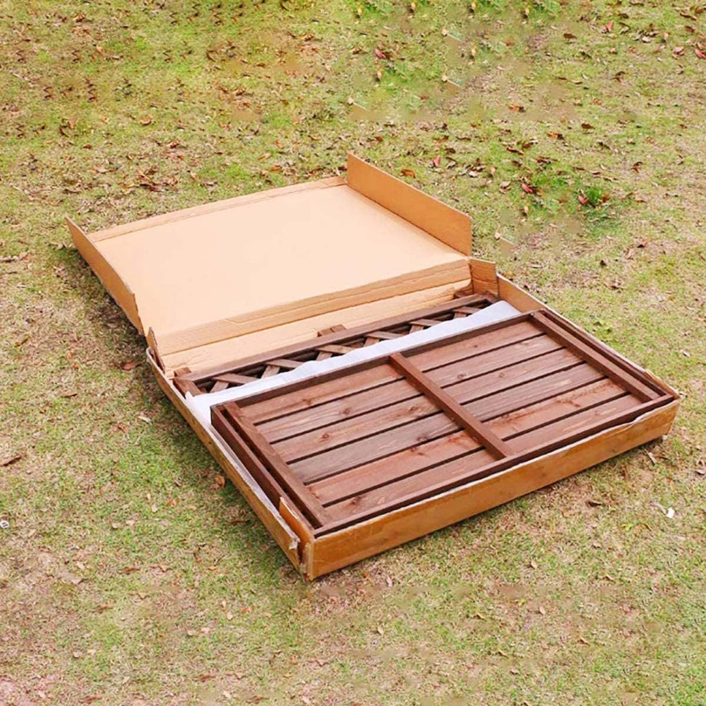  Housse De Protection En Bois Massif Pour Climatiseur - Brise-vue Décoratif Pour Volet Et Poubelle - Pompe à Chaleur - Support De Fleurs Pour Une Utilisation En Extérieur