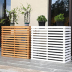 GENERIC Housse De Climatiseur D'extérieur En Bois Massif – Hotte à Persiennes Pour Climatiseur Résistant Aux Intempéries Et Support De Fleurs Pour Patio, Jardin Et Porche – Design élégant