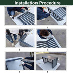 GENERIC Housse De Protection Pour Climatiseur Extérieur – Housse De Pompe à Chaleur En Aluminium Résistante Aux Intempéries – Barrière Décorative D'intimité – Réduction Du Bruit – Protection Extérieure