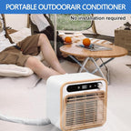 GENERIC Climatiseur Split Portable 5000 Btu, Unité De Climatisation De Camping Silencieuse Avec WiFi Et Télécommande, Minuterie De 12 H Et Débit D’Air De 130 M³/h, Rafraîchisseur D’Air Sans Tuyau Pou 1m Tube