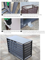  Housse De Climatiseur En Aluminium Toutes Saisons - Décoration Extérieure Pour Climatiseurs Et Poubelles - Protection Autonome Pour équipements Extérieurs