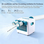 GENERIC Portable AC Unit 4-en-1 Ventilateur De Déshumidificateur De Refroidissement Avec Télécommande, Minuterie 24H, Fonctionnement Silencieux Pour Le Bureau De Chambre à Coucher, Conception Compacte Efficac