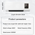  Climatisation Murale Compact Avec Télécommande, Fonctionnement 30dB Silencieux, Chauffage Et Refroidissement, Affichage à écran Tactile, Pour Chambre Et Bureau, Installation Facile, Haute Efficacité,