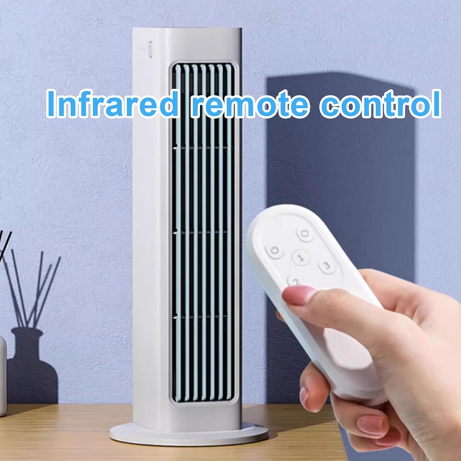  Climatiseur Portable, Conception Sans Lame, Télécommande Sans Fil, 3 Vitesses, Fonctionnement Silencieux, Support Mural, Sortie D'air Long, Chambres à Coucher Cool, Bureaux, Pas De Fenêtre Nécessaire