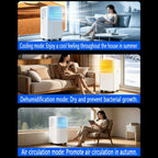  Unité De Climatisation Portable Intelligente, 8000 BTU Refroidissement Silencieux Et Déshumidificateur Pour Les Chambres De 300 Pieds Carrés, Télécommande Avec Minuterie 24h, Roues à Mouvement Facile,
