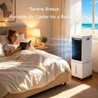 GENERIC Refroidisseur D'air évaporatif Portable, Réservoir Amovible De 12L Et Boîtes à Glace Pour Le Refroidissement Instantané.Smart 7.5H Timer Avec Télécommande.Le Filtre Anti-Pousse Assure Un Débit D'air P